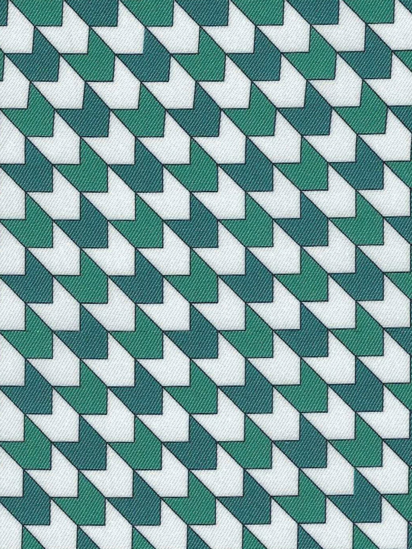 Essex Classics Geometric Ladies Talent Yarn Straight Collar Long Sleeve Show Shirt - Green