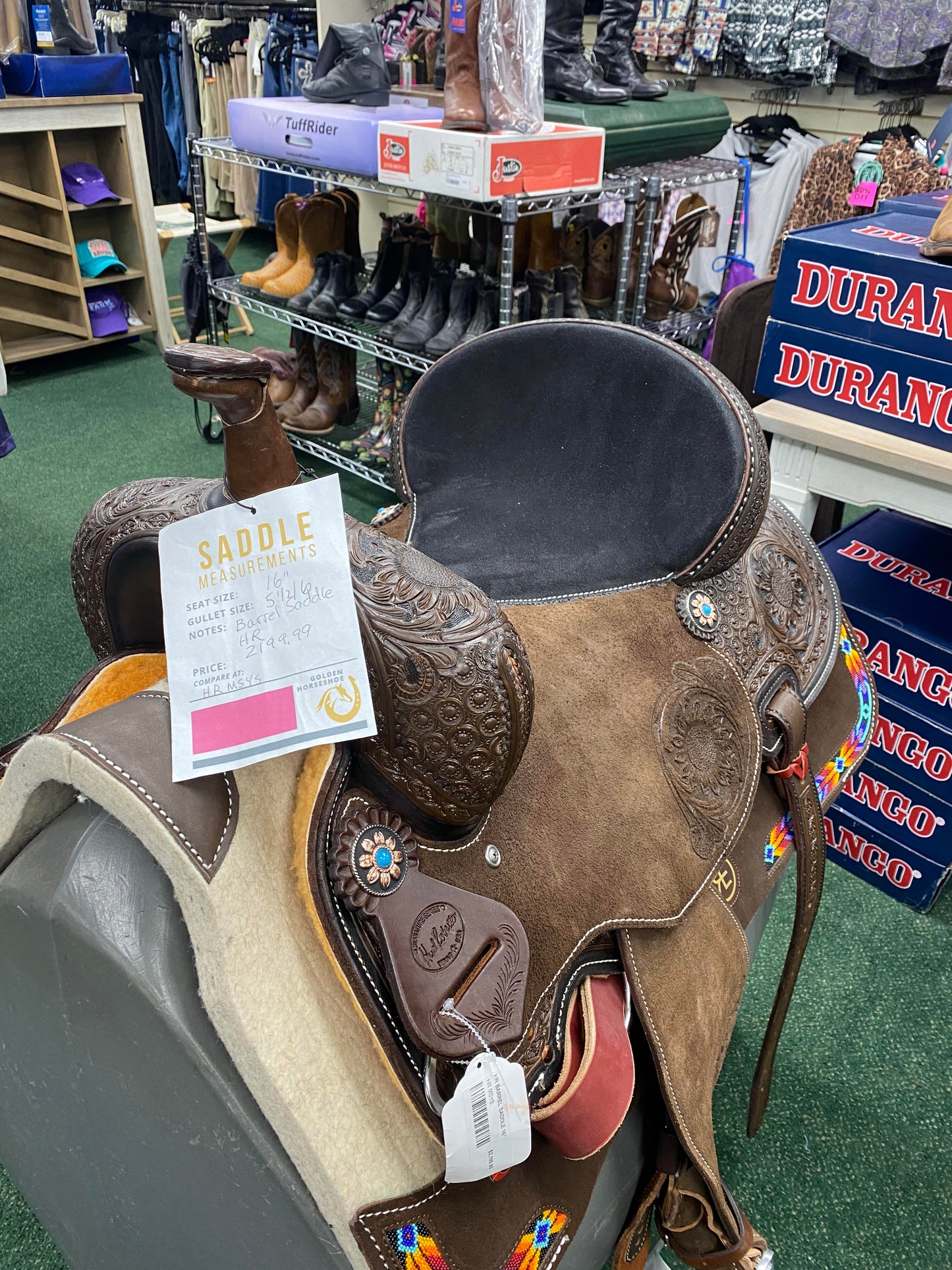 HR Barrel Saddle 16"