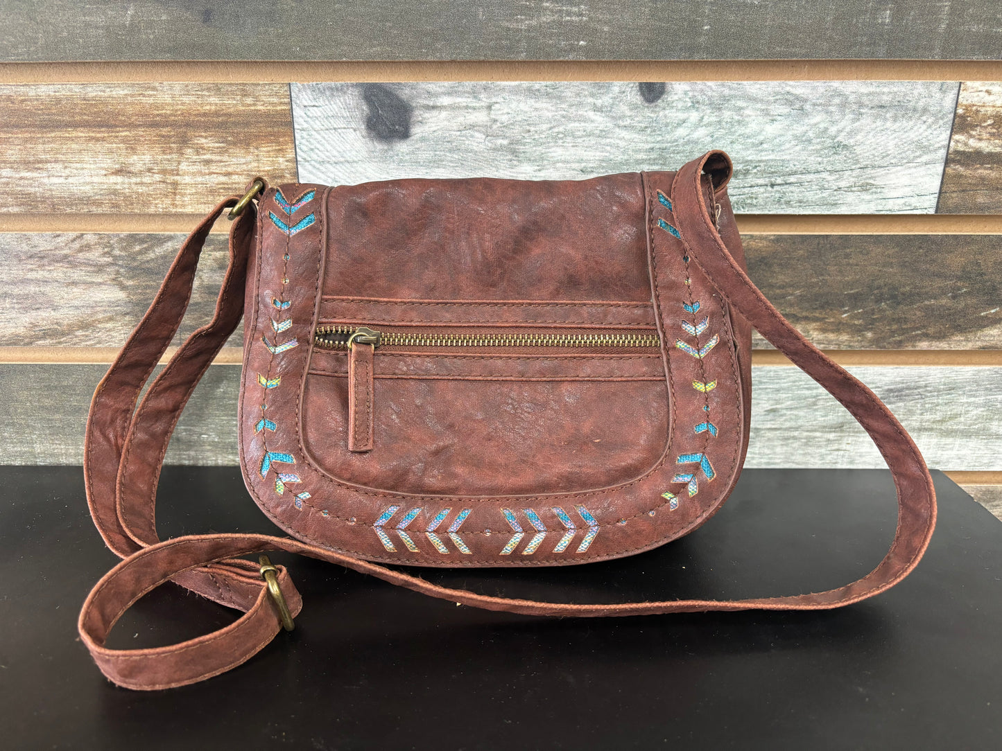 USED Mossimo Small Crossbody Purse Brown