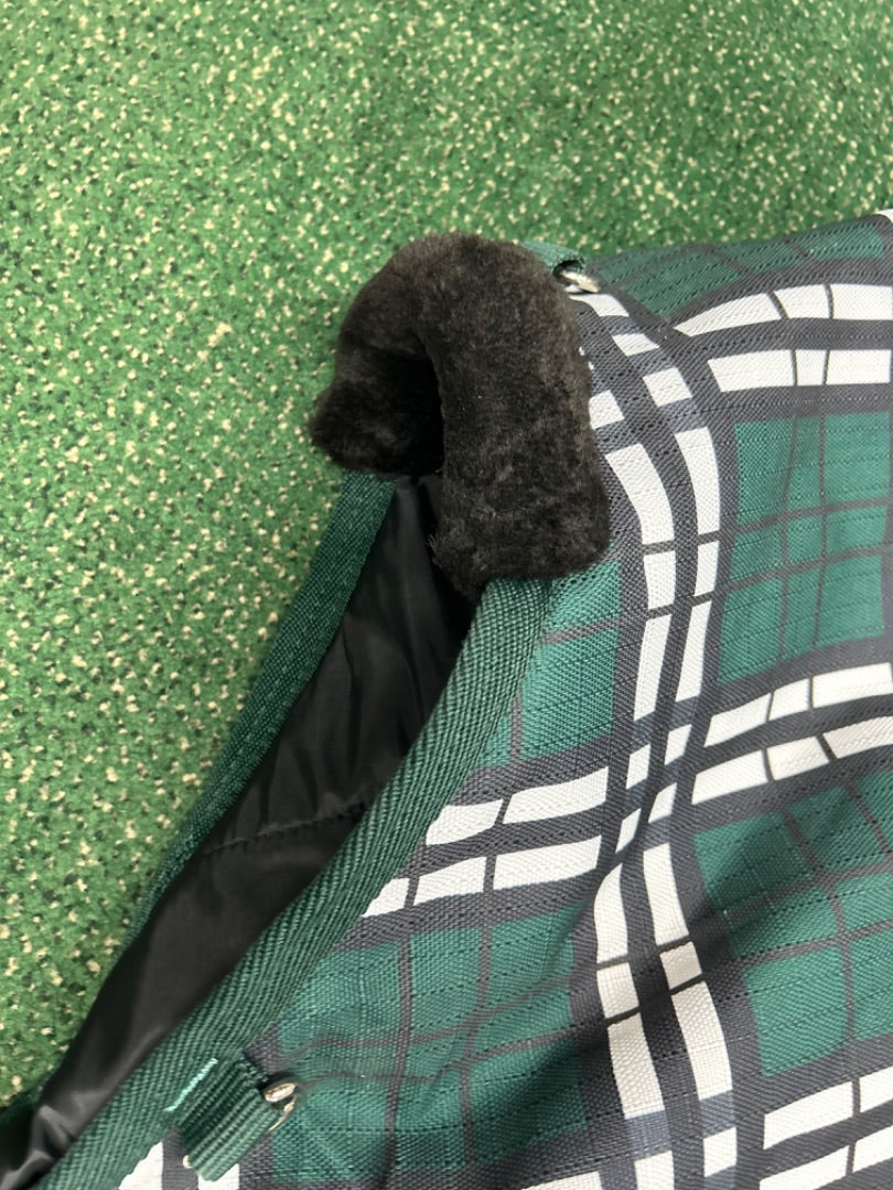 USED Horze Medium Weight Blanket 78” Green/Black/White