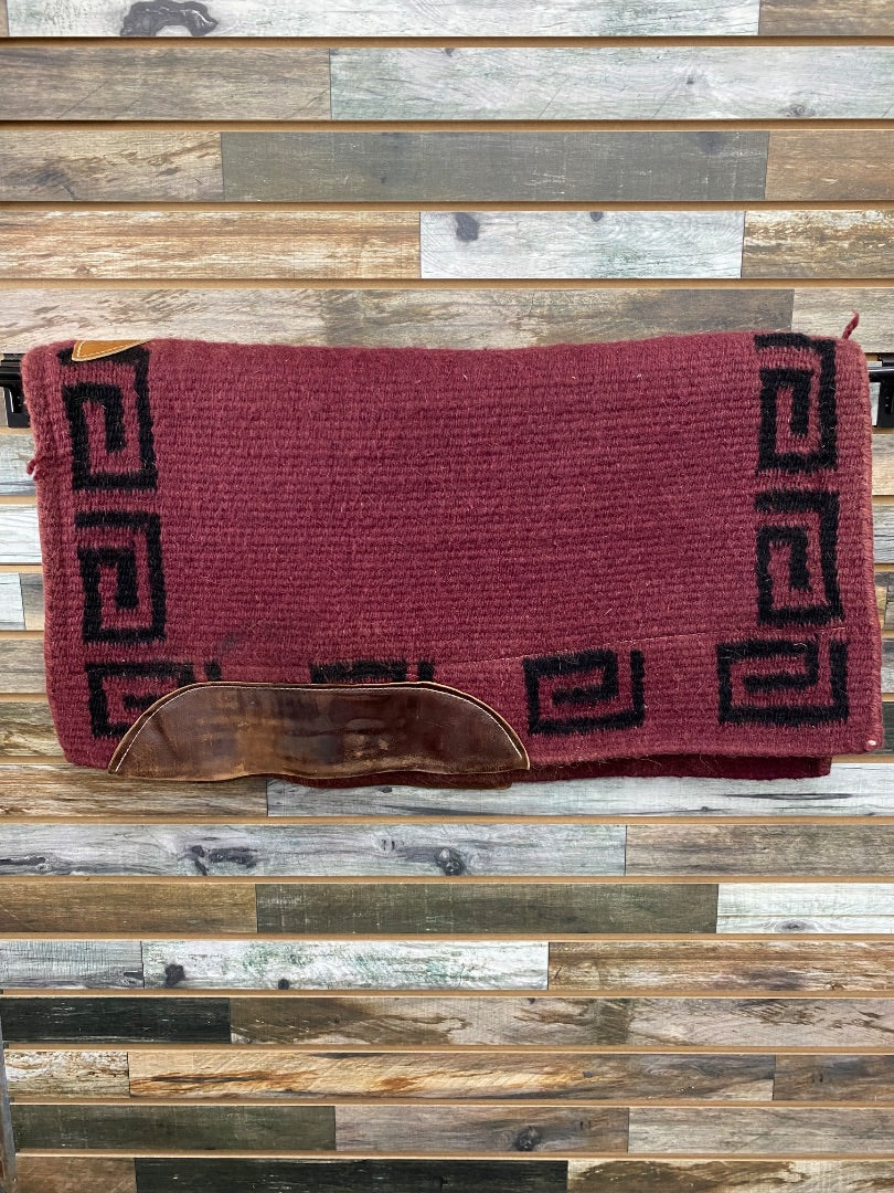 USED Cutter Collections Blanket Top Fleece Pad Maroon and Black