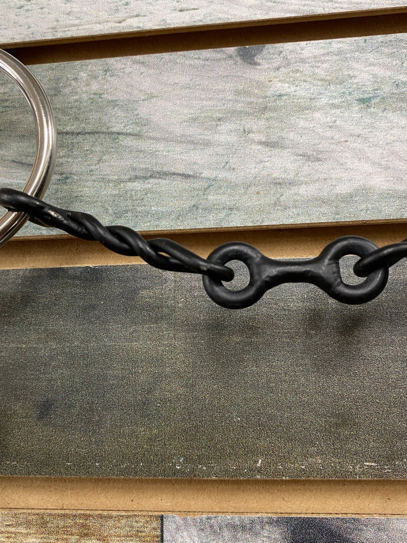 USED 5" Sweet Iron 2-Ring Dutch Gag Twisted Wire French Link Bit