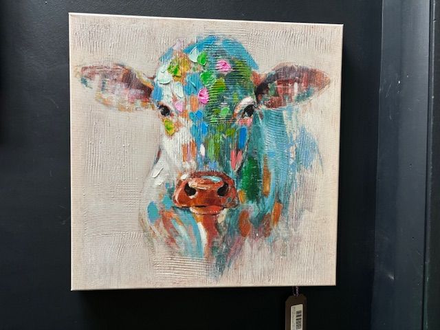 USED Cow Painting 20”x 20”