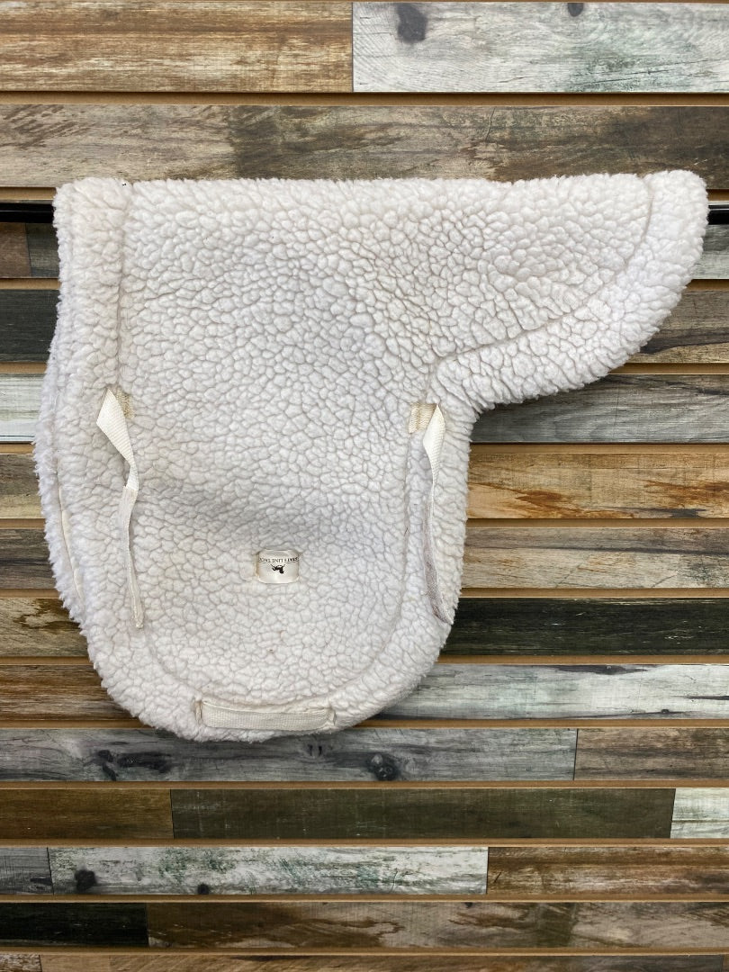 USED Stateline Fleece Fitted Pad Horse White