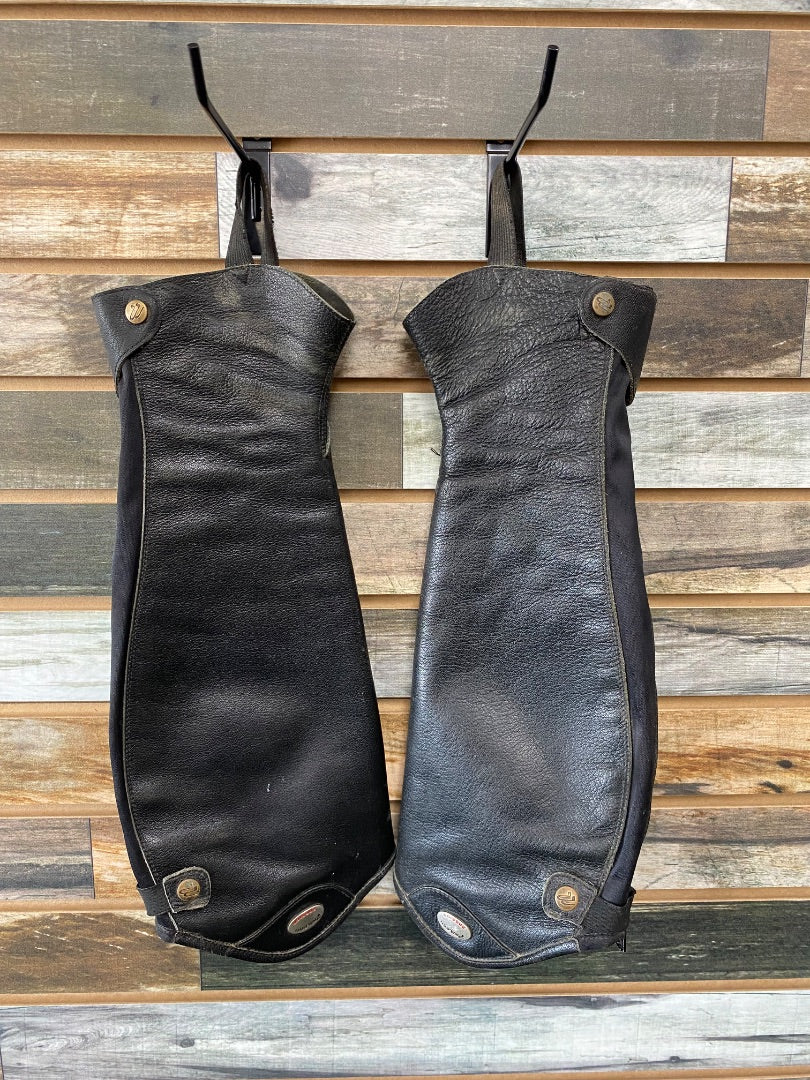 USED Parlanti Leather Half Chaps Black