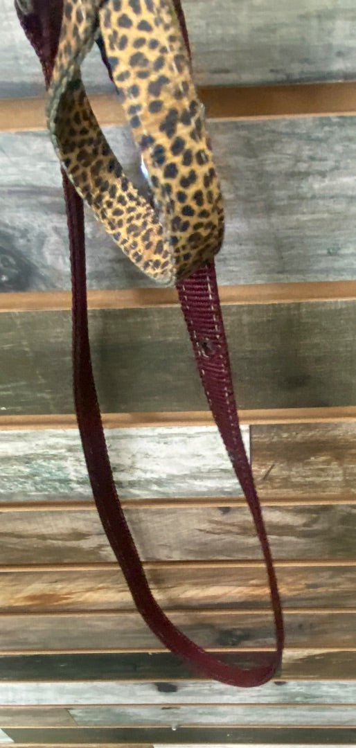 USED Hot Headstalls Western Tie Down | Leopard, Maroon, Black | Horse