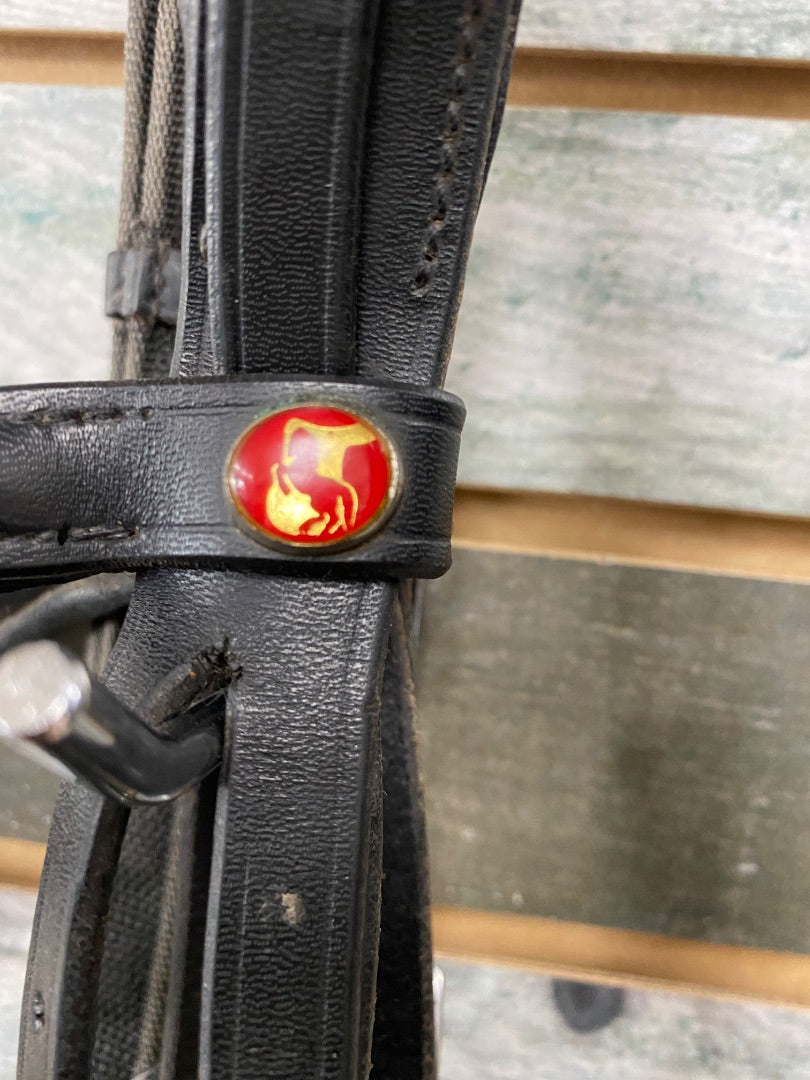 USED Keiffer Dressage Bridle with Reins and Herm Sprenger Bit Warmblood Black