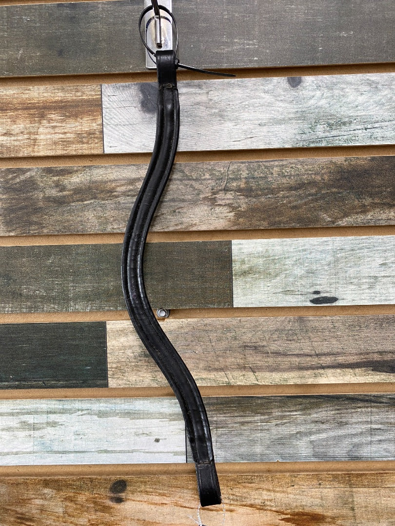 USED Black Browband with Gold Hearts