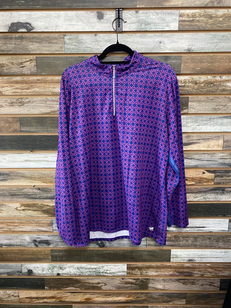 USED SunShield by SmartPak Ladies English Sun Shirt XXL Purple/Pink