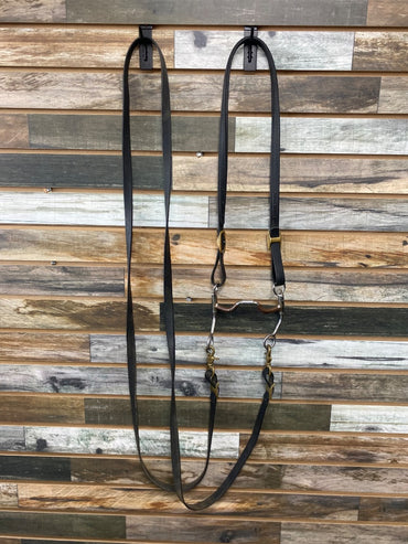 USED  Headstall with Bit and Reins Horse Black