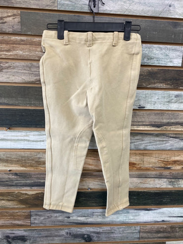 USED Devon-Aire Youth English Breeches Large Tan