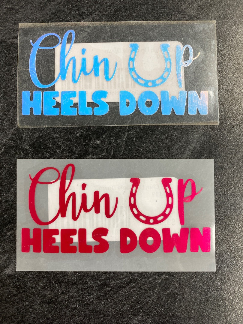 GGF Chin Up Heels Down Sticker