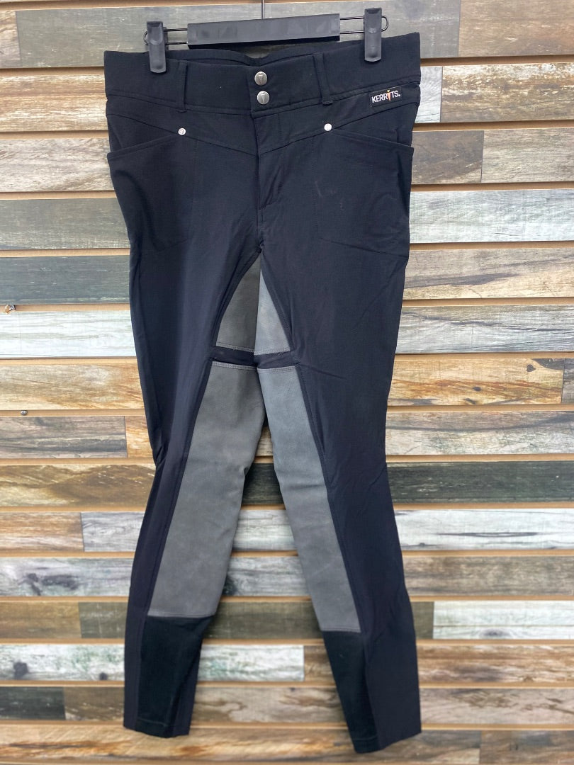USED Kerrits Fullseat Breeches Large Black