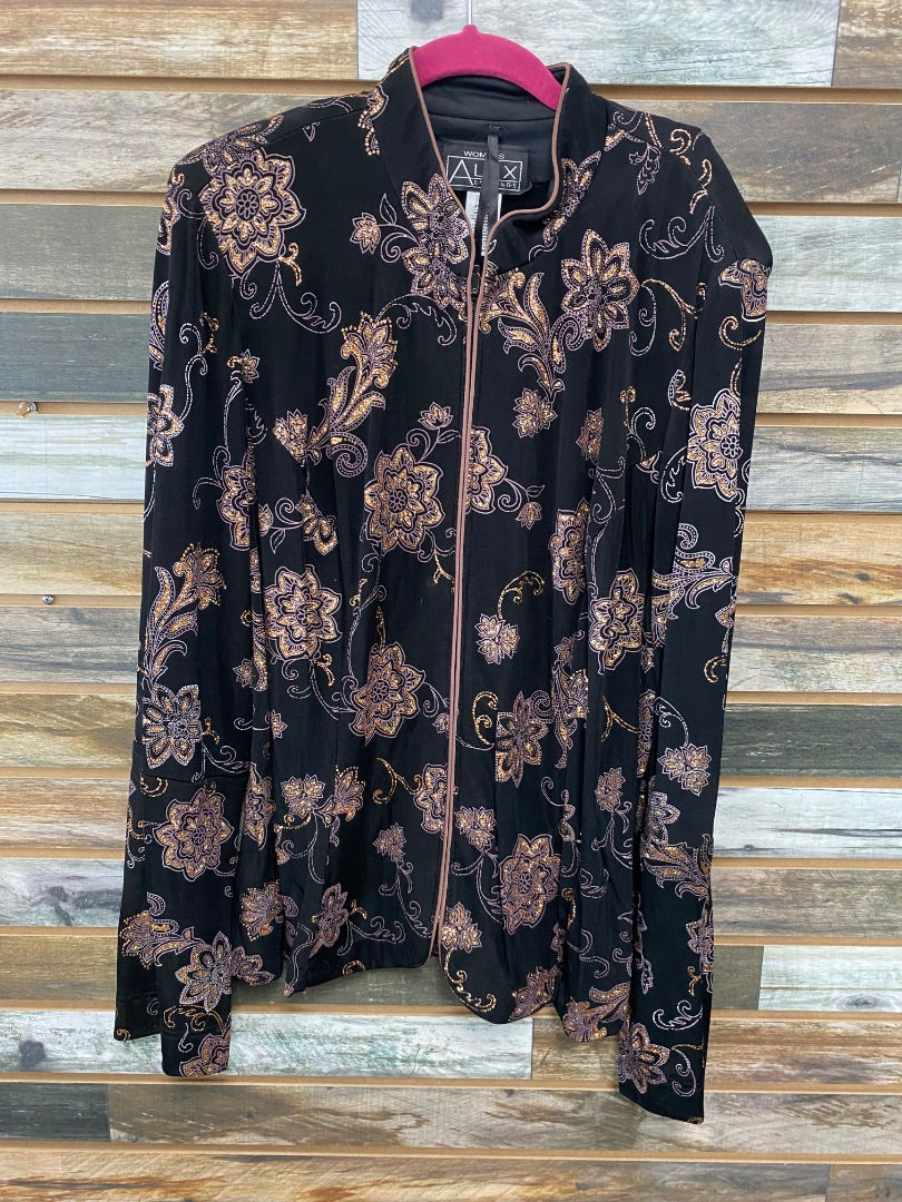USED Alex Western Show Top 2X Black/Purple/Copper