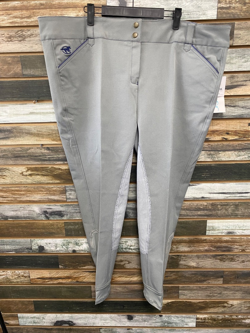USED Smartpak Full Seat Breeches 46R Grey