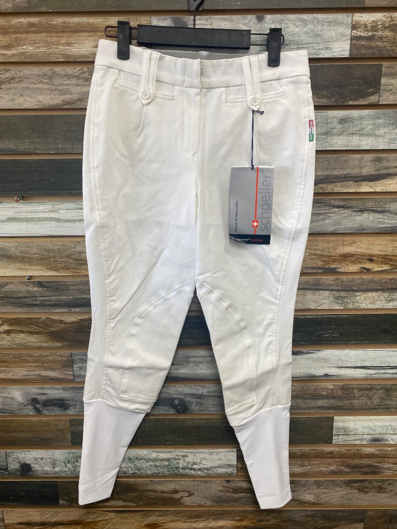 USED Schoellar Knee Patch Breeches 42 White