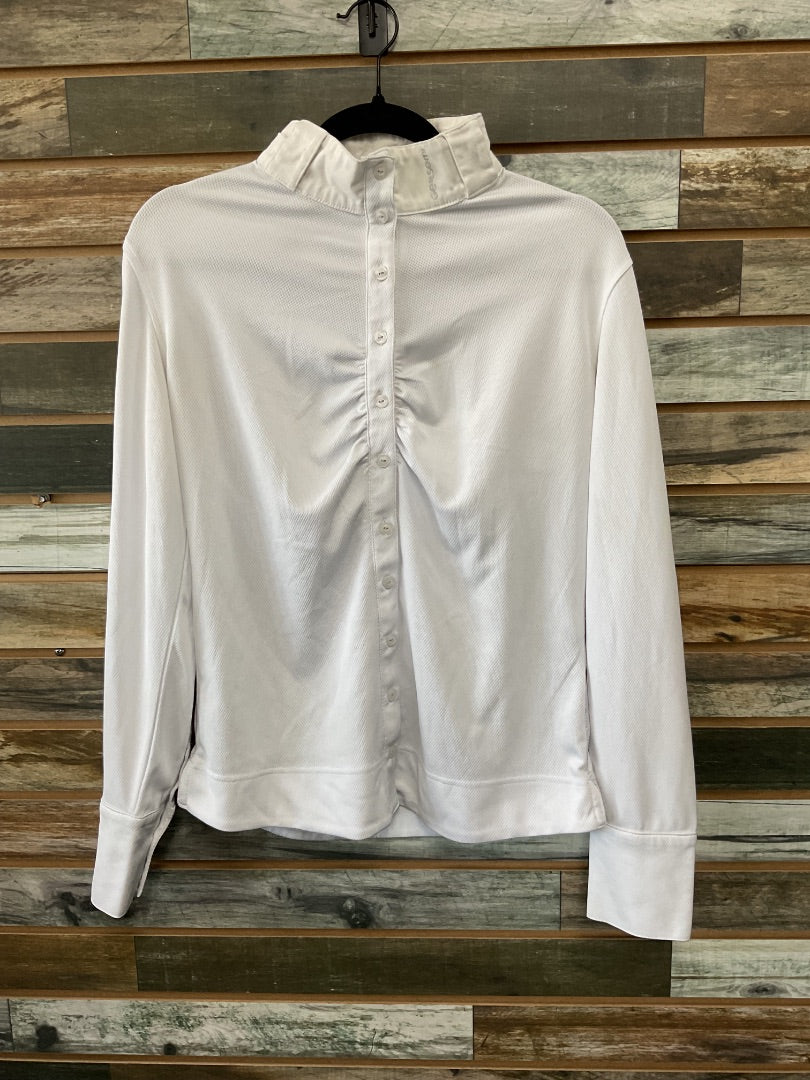 USED Gezsemi Long Sleeve Show Shirt Large White