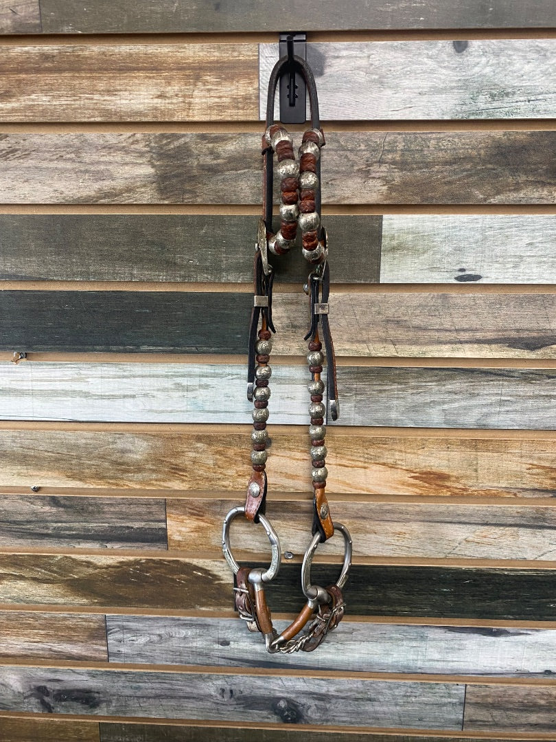 USED Dale Chavez Double Ear Show Headstall Horse Light Oil
