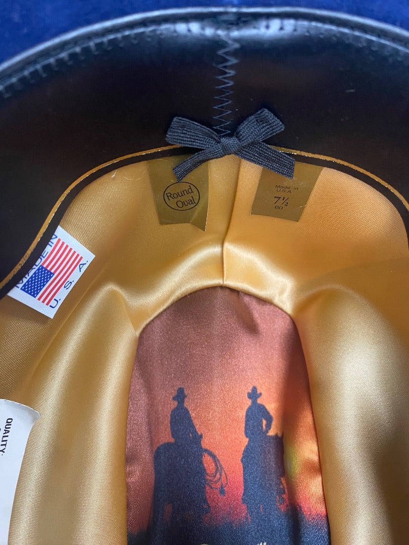 USED Serratelli Hat Co Ladies Western Hat 7 1/2" Navy