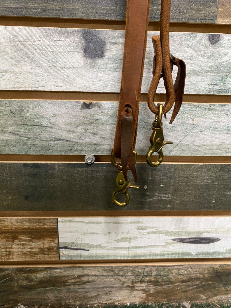 USED Western Breakway Reins Light Oil