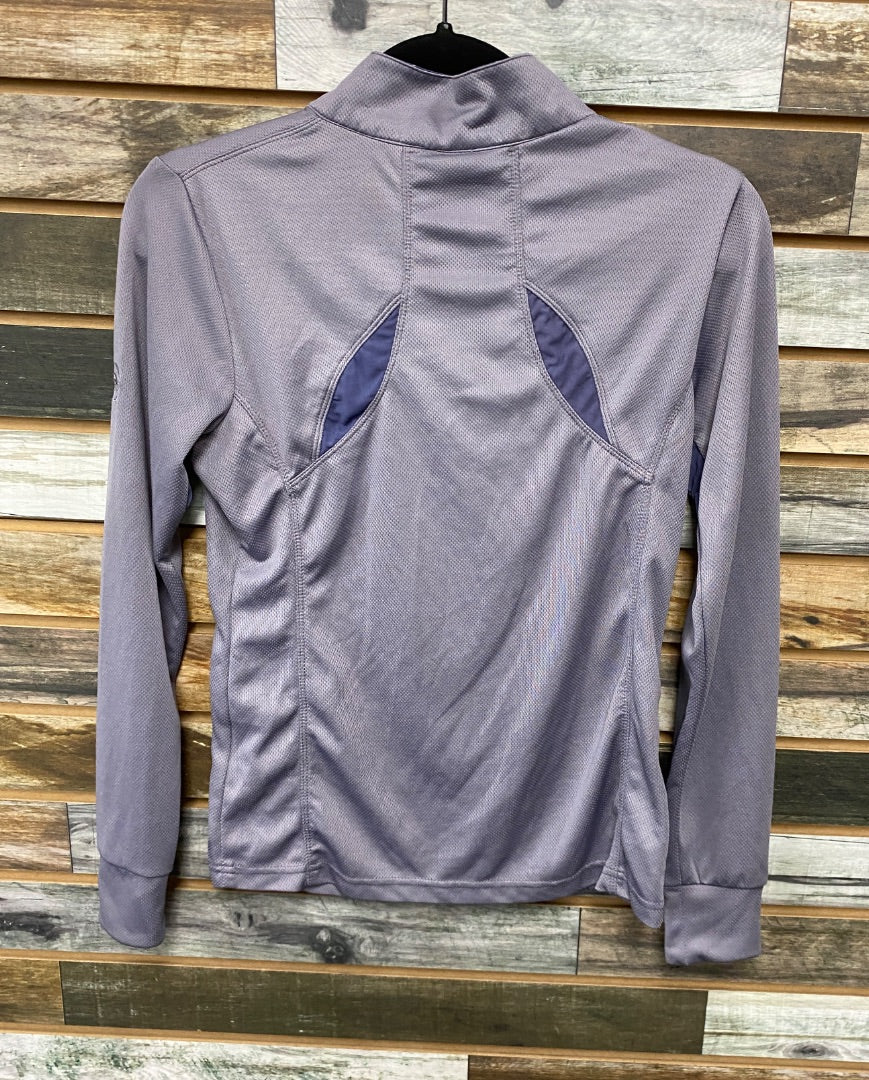 USED Ovation Ladies Long Sleeve Riding Top Small Periwinkle
