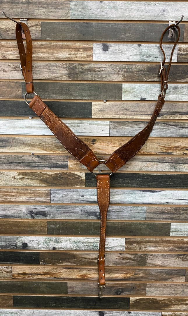 USED Western Breast Collar, Lt Oil Custom Lt Oil