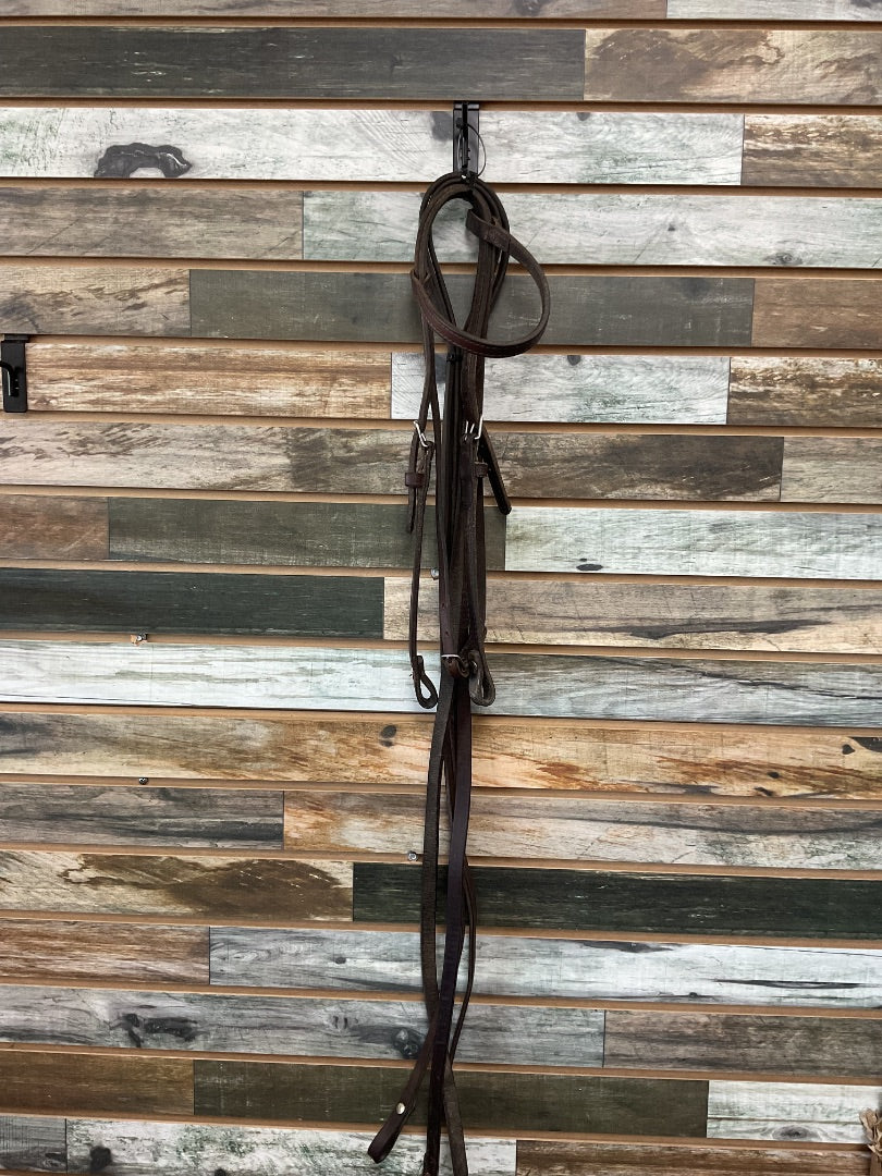 USED Dark Oil Headstall w/ Split Reins