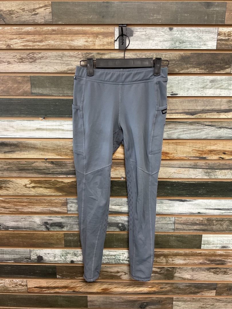 USED Kerrits Full Seat Tights Large Grey