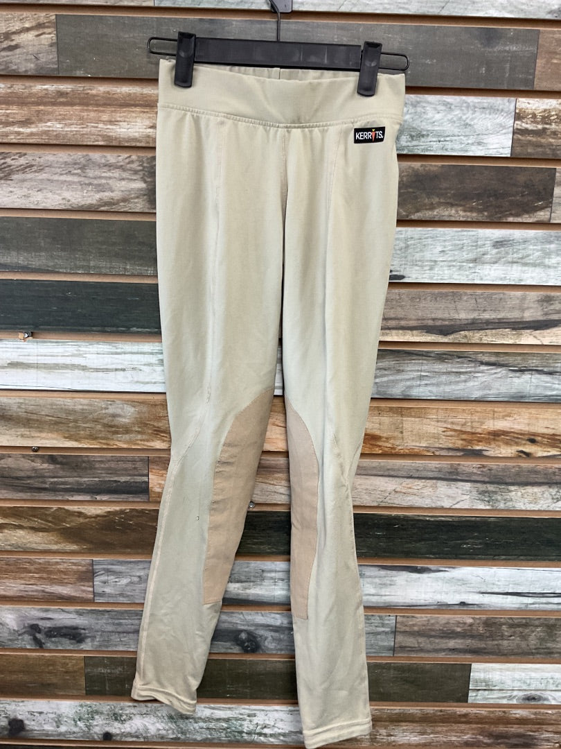 USED Kerrits Knee Patch Breeches Extra Small Tan