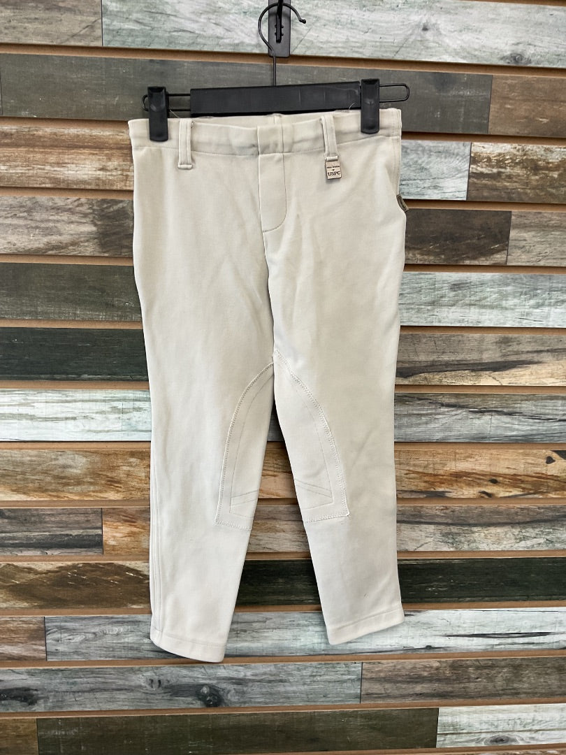 USED Devon-Aire Youth Knee Patch Breeches Small Light Grey