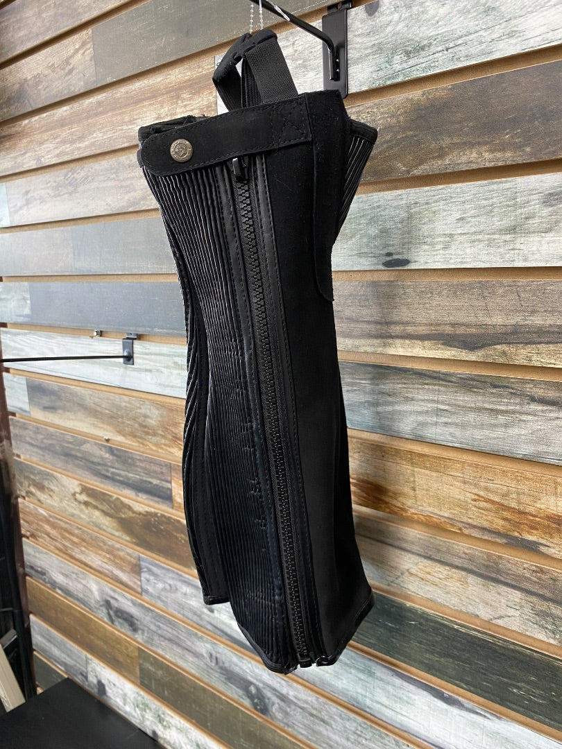 USED (NEW) Equi-Grip Synthetic Suede Half Chaps | Large
