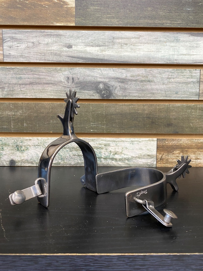 USED (NEW) Tough1 Western Spurs | Silver Star Pistol