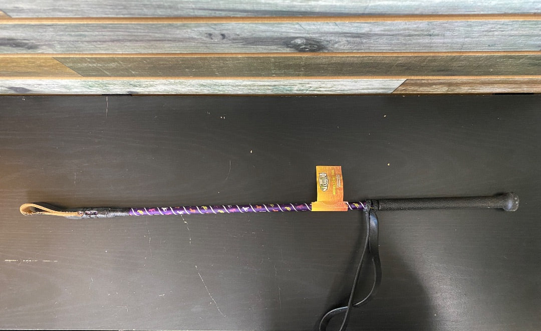 USED (NWT) Tough1 24" Riding Crop | Purple Horses