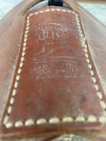 USED Lil' Dude Leather Buddy Stirrups Small Brown