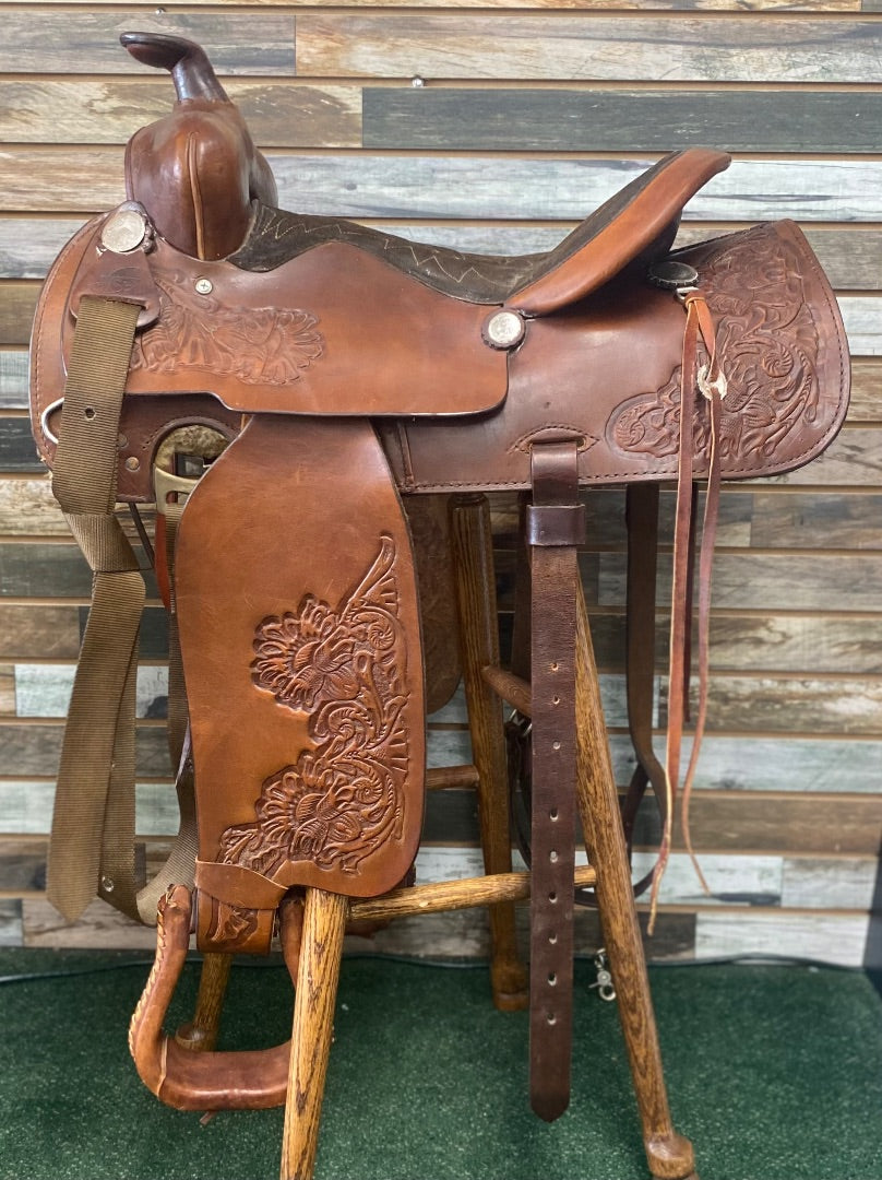 USED Simco Ranch/Pleasure Western Saddle 15” Medium Oil