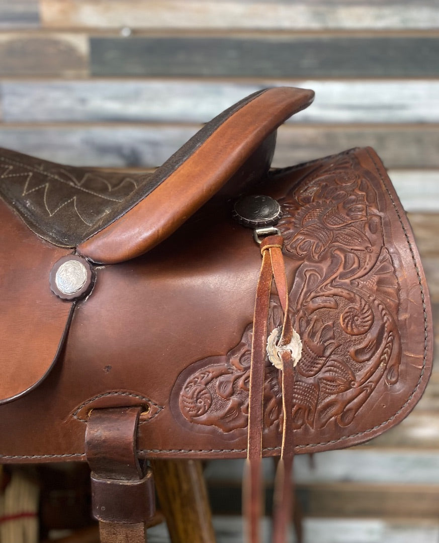 USED Simco Ranch/Pleasure Western Saddle 15” Medium Oil