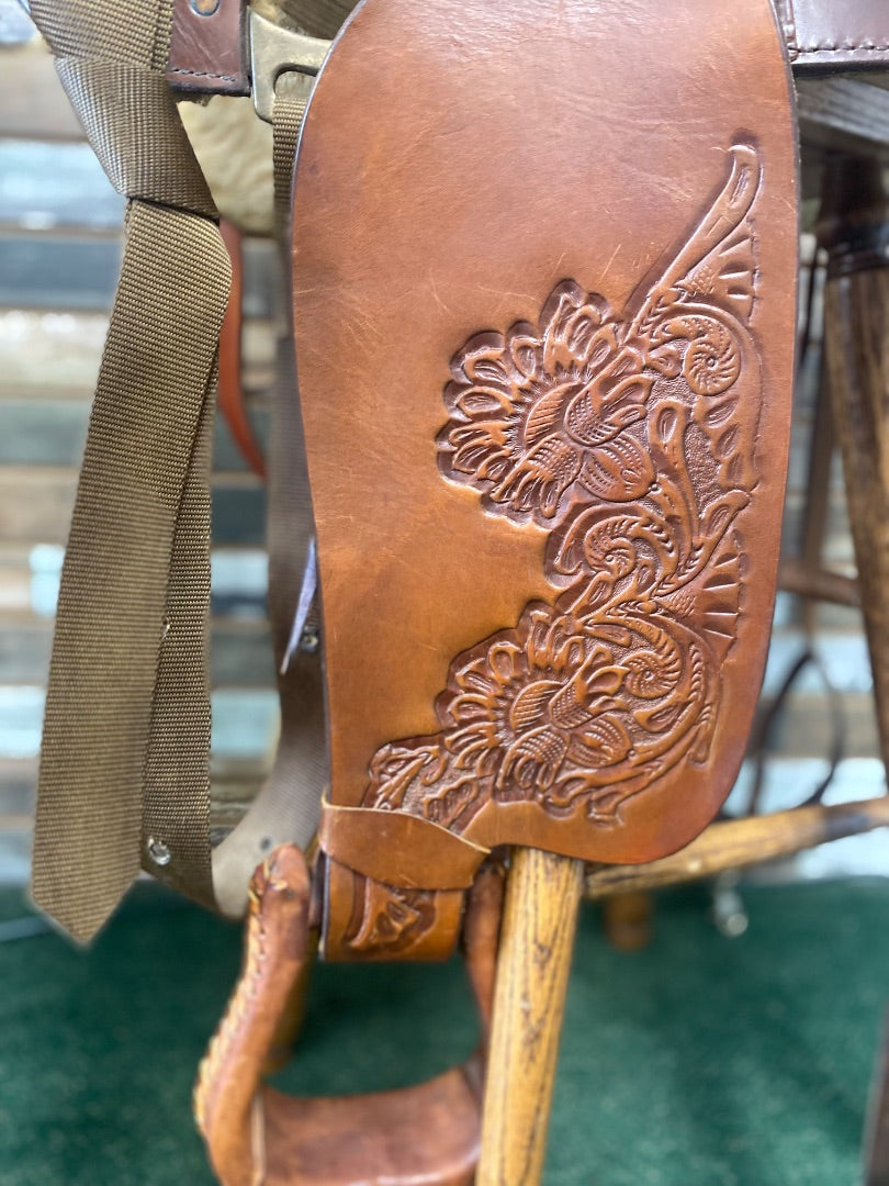 USED Simco Ranch/Pleasure Western Saddle 15” Medium Oil