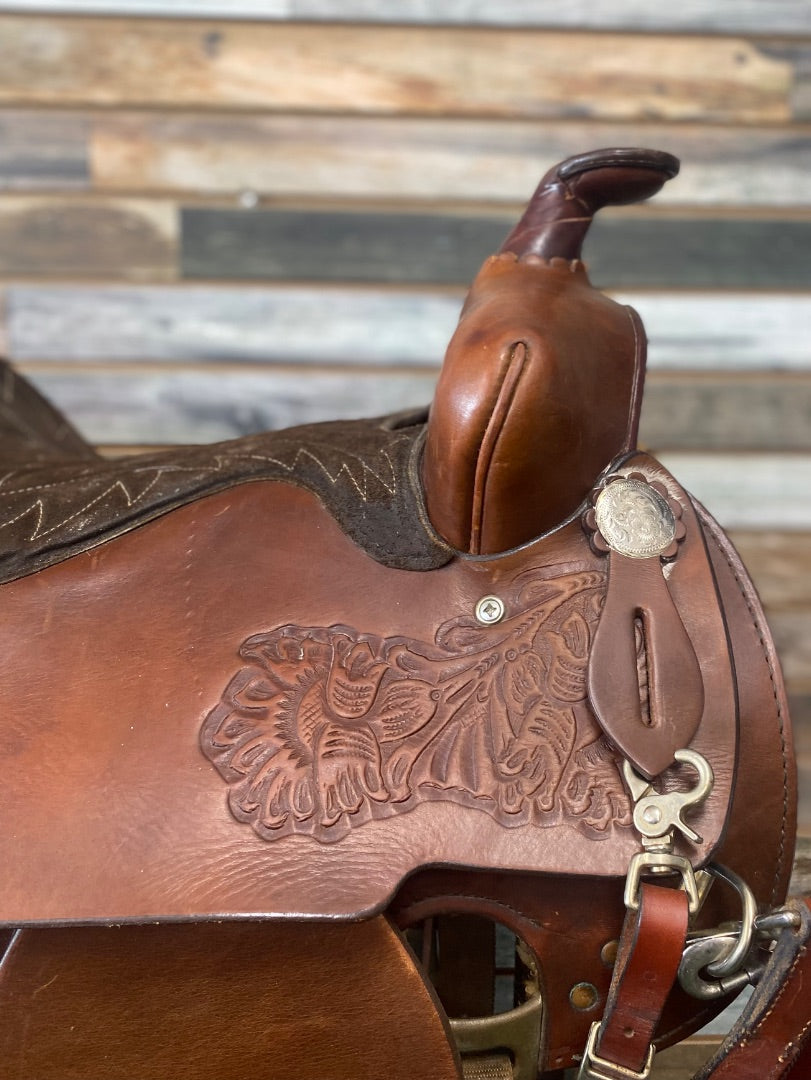 USED Simco Ranch/Pleasure Western Saddle 15” Medium Oil