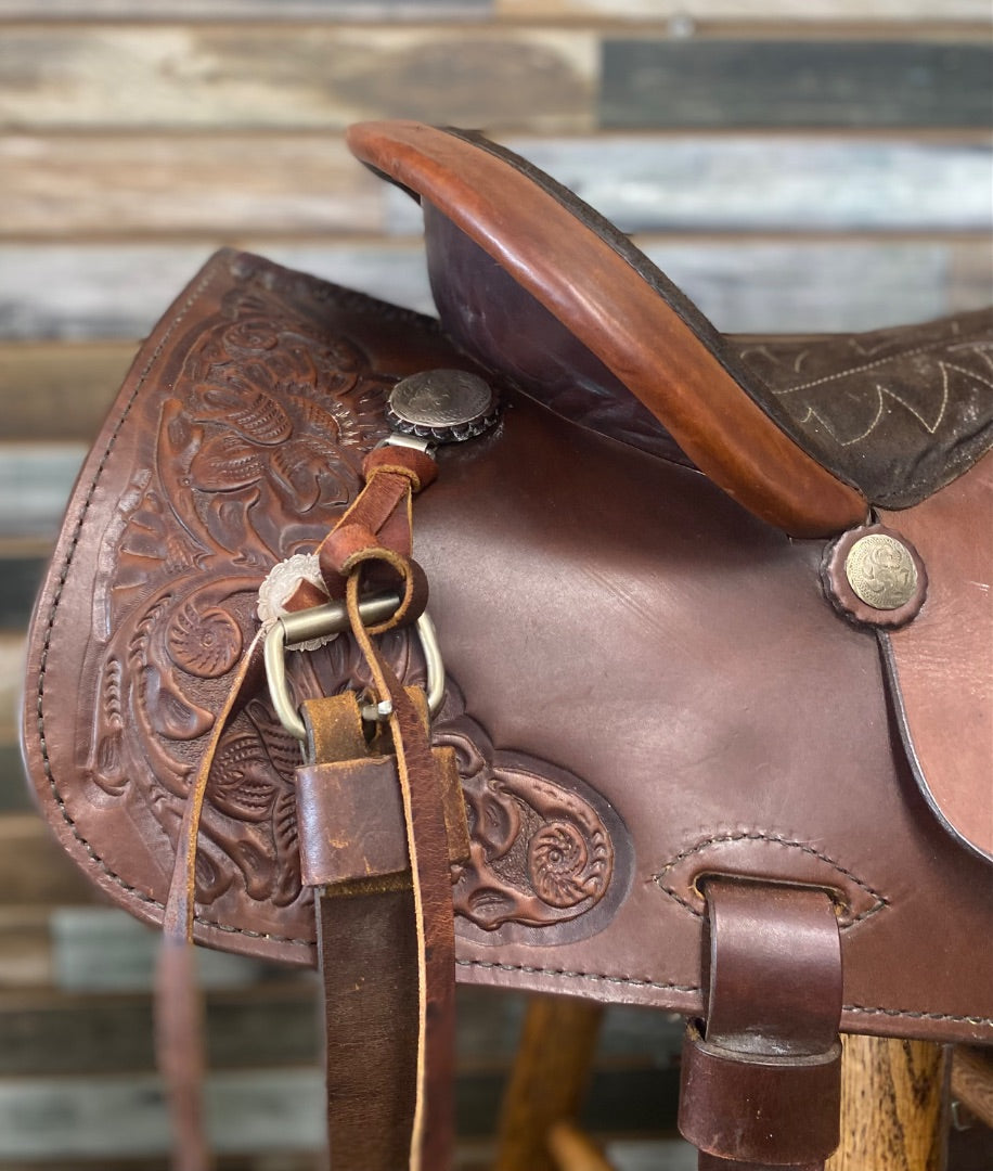 USED Simco Ranch/Pleasure Western Saddle 15” Medium Oil