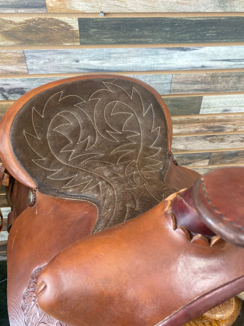 USED Simco Ranch/Pleasure Western Saddle 15” Medium Oil