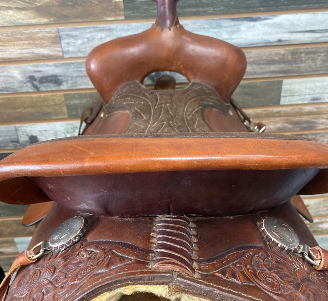 USED Simco Ranch/Pleasure Western Saddle 15” Medium Oil