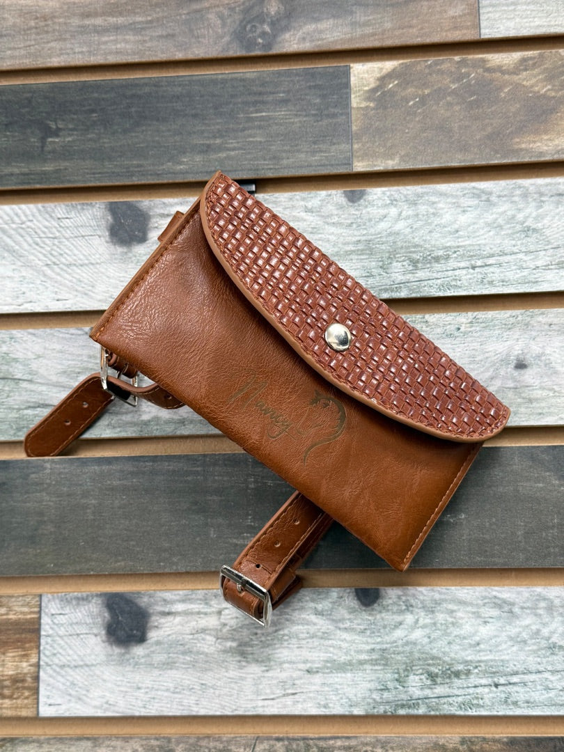 USED Tooled Leather Phone Holder for Horn
