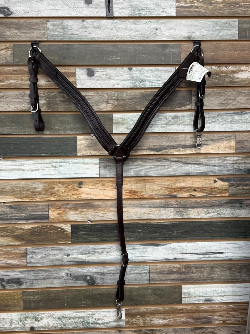 USED (NEW) Circle Y Leather Breast Collar Full Dark Oil
