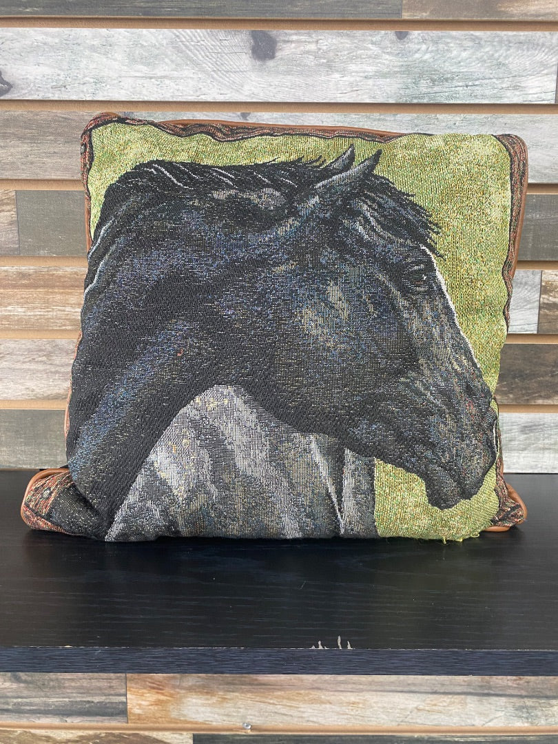 USED Black Horse Head Pillow