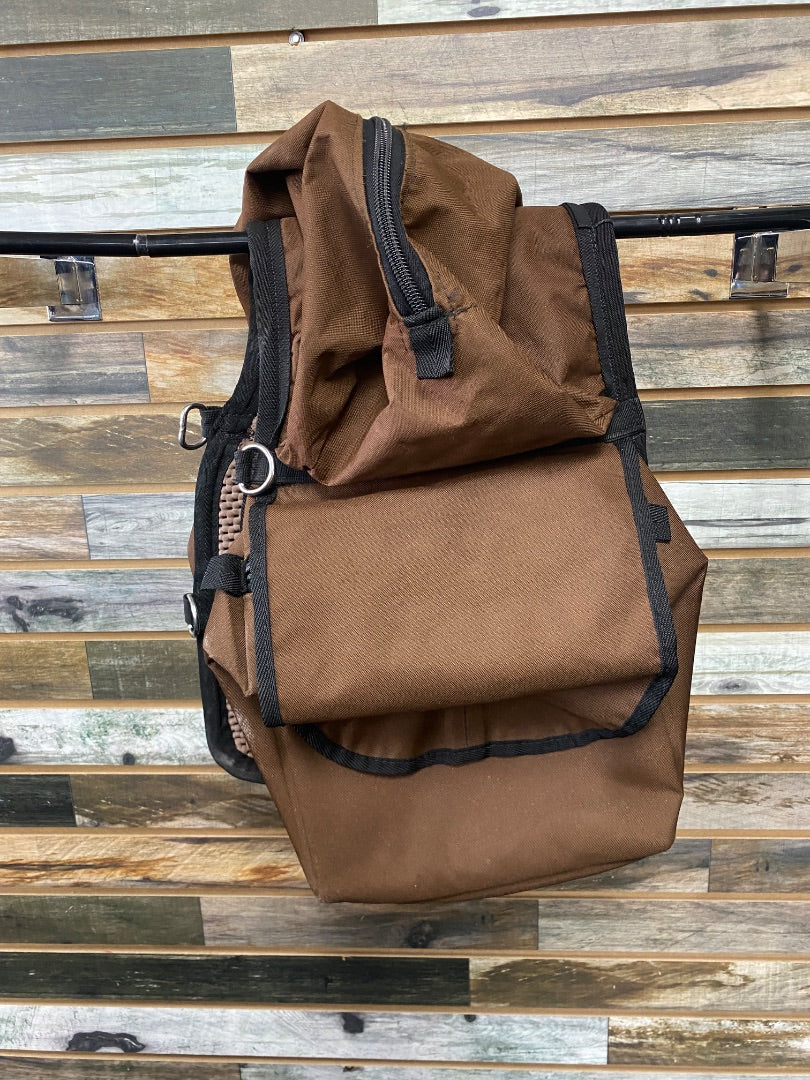 USED Brown Tacky Tack Western Saddle Bag w/ Insulated Top Pouch