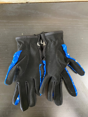 USED Horze Youth English Riding Gloves Nylon 5 Blue/Black