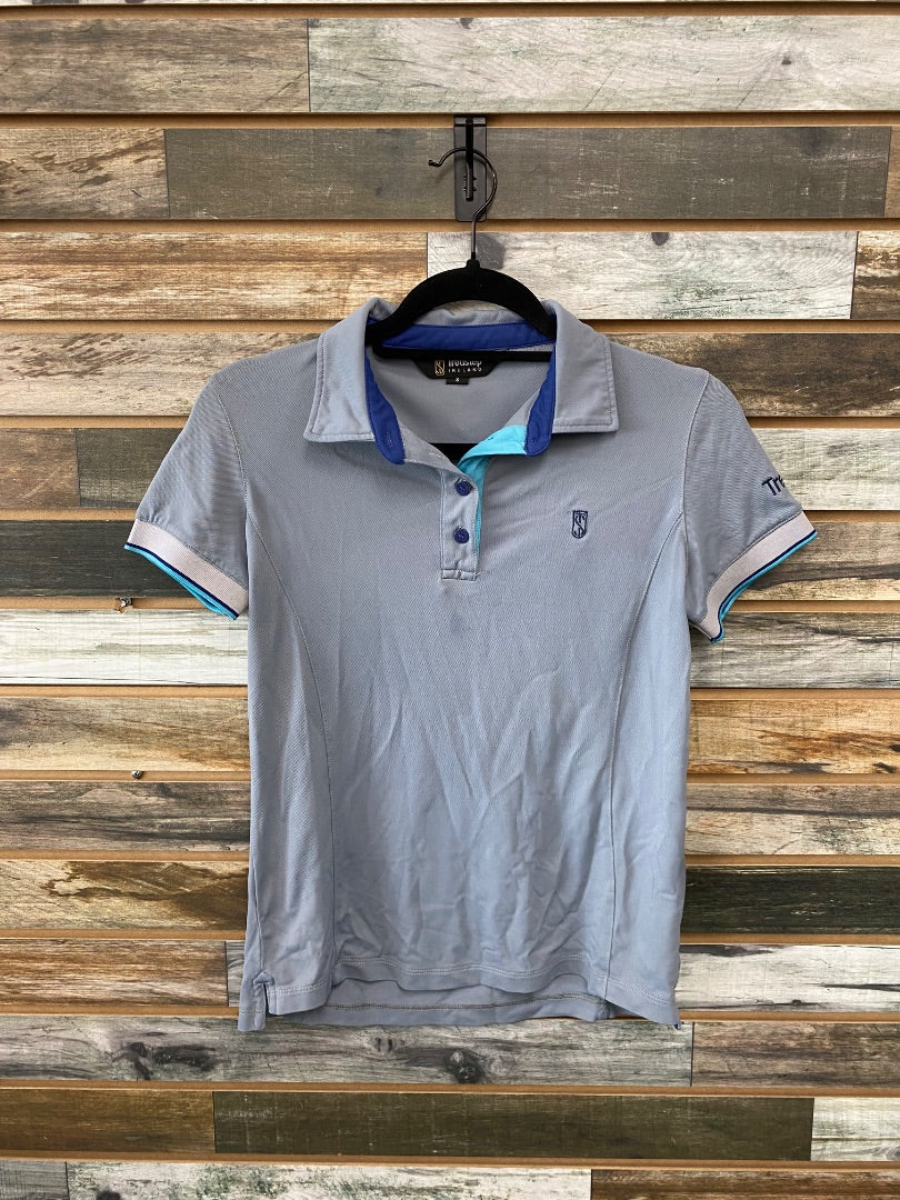 USED Tredstep Ladies English Riding Top Short Sleeve S Grey