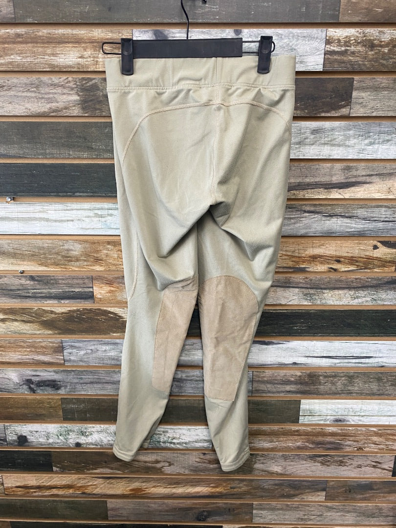 USED Kerrits Youth English Knee Patch Breeches Medium Tan