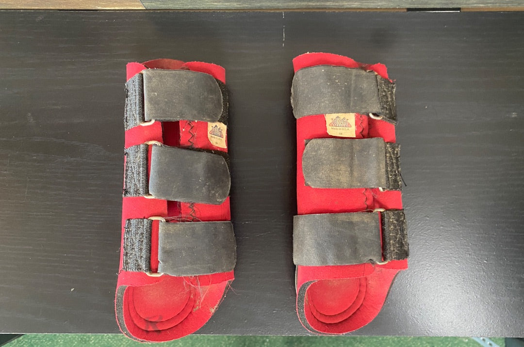 USED Toklat Front Brushing Boots Medium Red