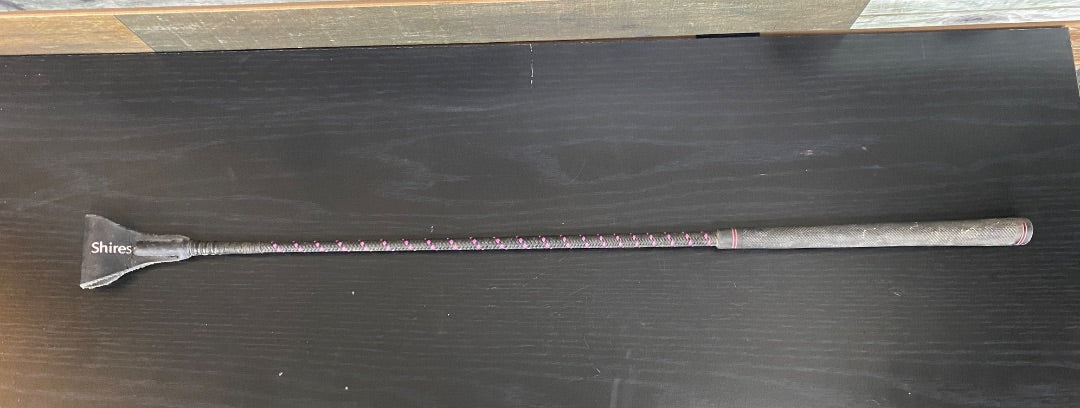 USED Shires Training Crop Pink/Black